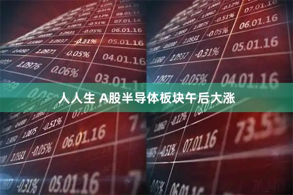 人人生 A股半导体板块午后大涨