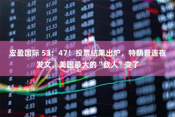 宏盈国际 53：47！投票结果出炉，特朗普连夜发文，美国最大的“敌人”变了