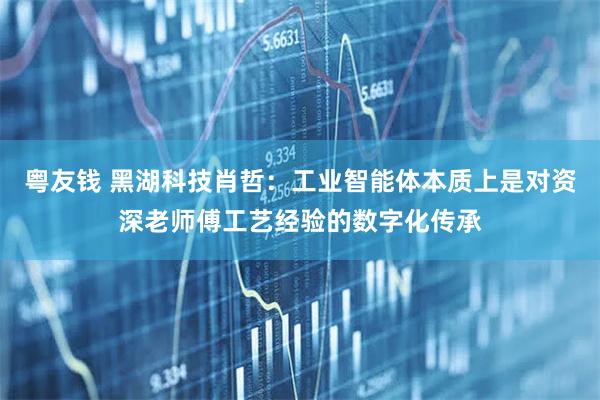 粤友钱 黑湖科技肖哲：工业智能体本质上是对资深老师傅工艺经验的数字化传承