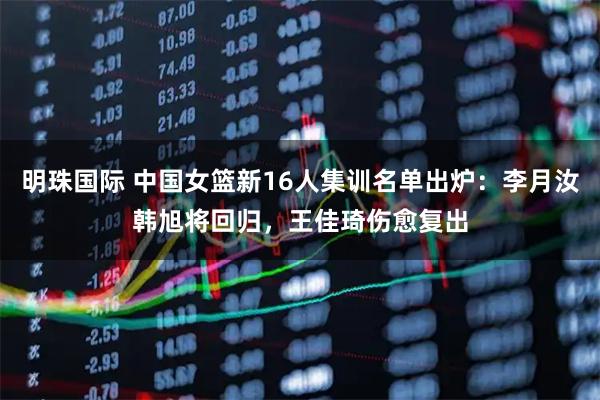 明珠国际 中国女篮新16人集训名单出炉：李月汝韩旭将回归，王佳琦伤愈复出