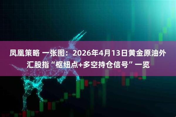 凤凰策略 一张图:2026年4月13日黄金原油外汇股指“枢纽点+多空持仓信号”一览